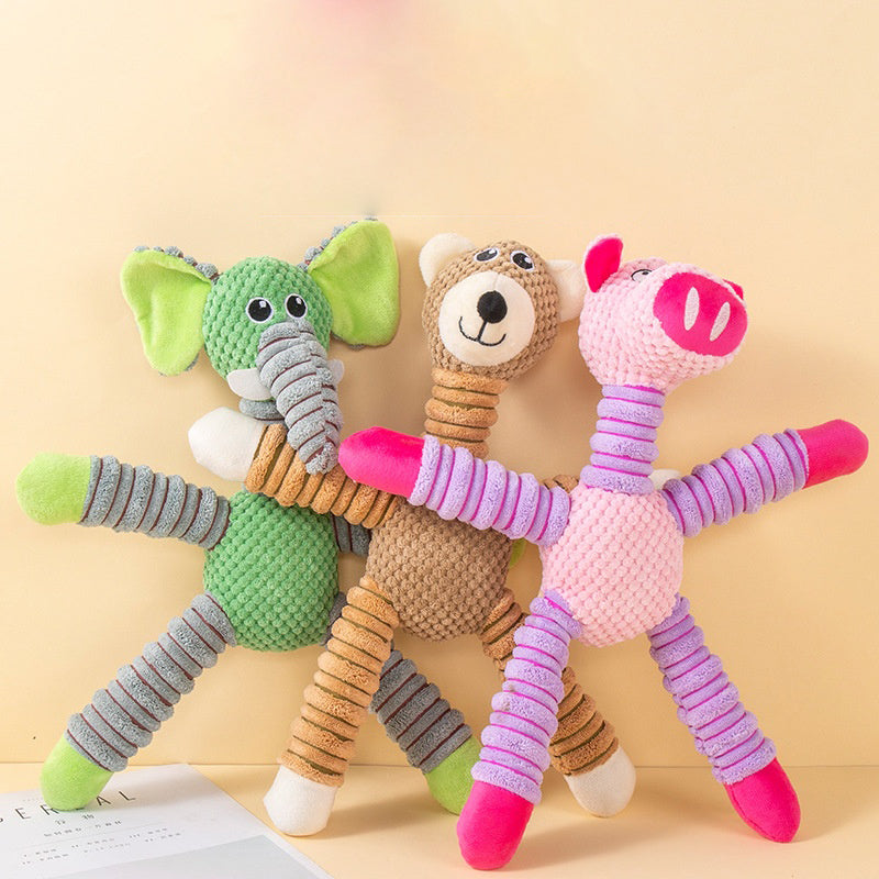 Large Letter Toy Elephant Bear Pig Animal Sound Toys for Pets - Korvel