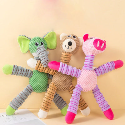 Large Letter Toy Elephant Bear Pig Animal Sound Toys for Pets - Korvel