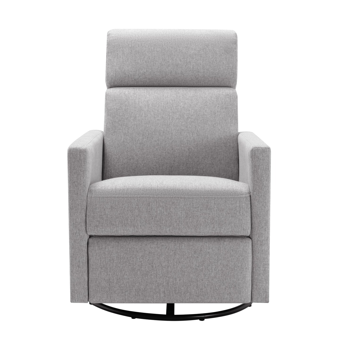 Chaise à bascule rembourrée moderne pour nursery - Gris