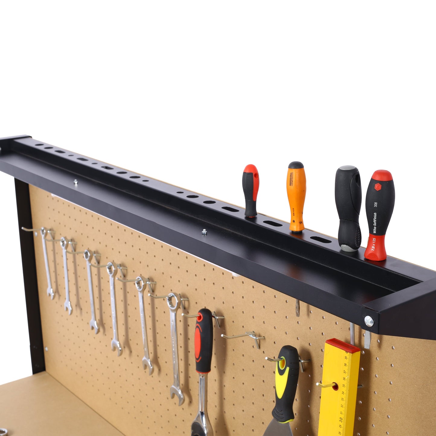 Premium Steel Workbench with Drawer and Peg Board