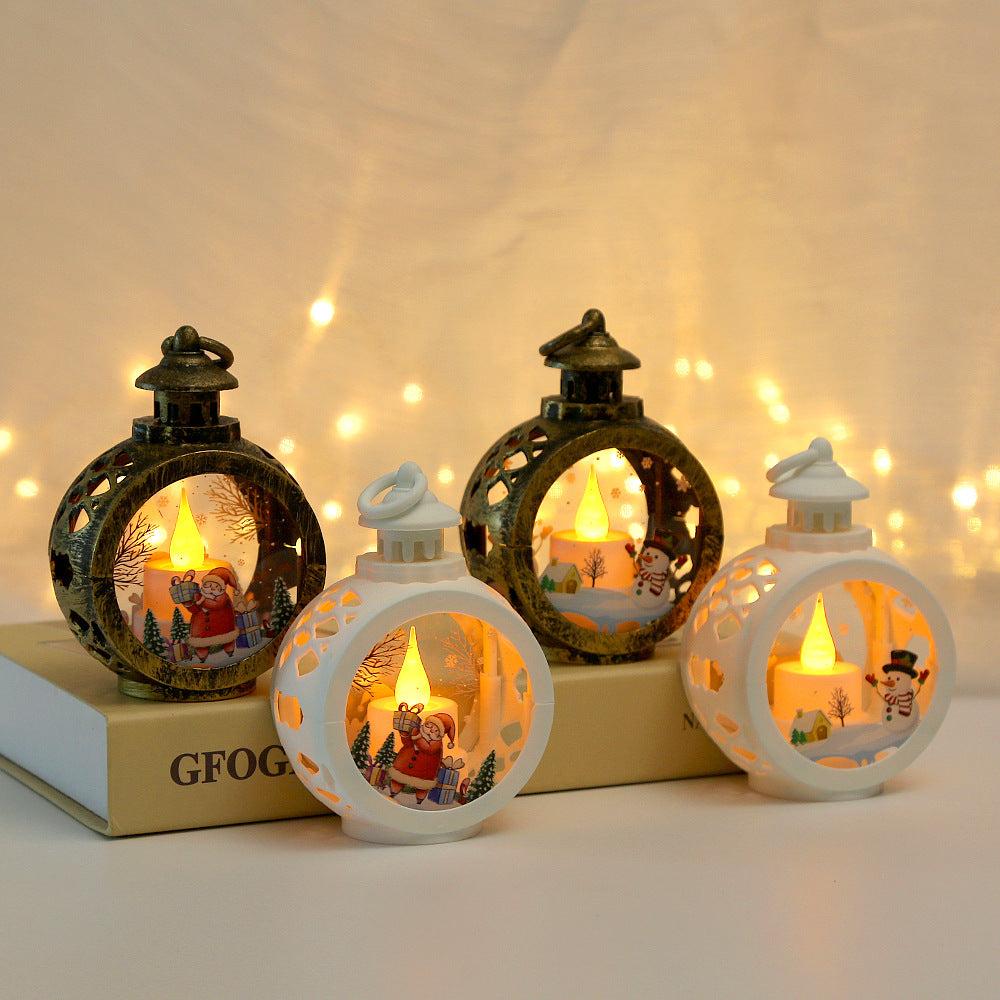 Christmas decorations, luminous night lights, pendant decorations, props, desktop candles, table lamps, and window displays - Korvel