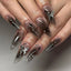 Bow wear manicure long almond nails fake nails - Korvel