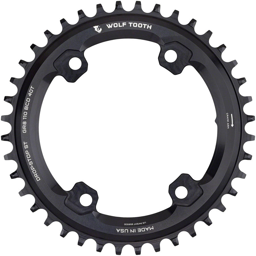Chaîne Wolf Tooth Shimano 110 BCD Asymétrique - 40t Noir