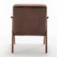 Medieval modern chair, solid wood frame living room chair, accent chair with ultra thick backrest - Korvel