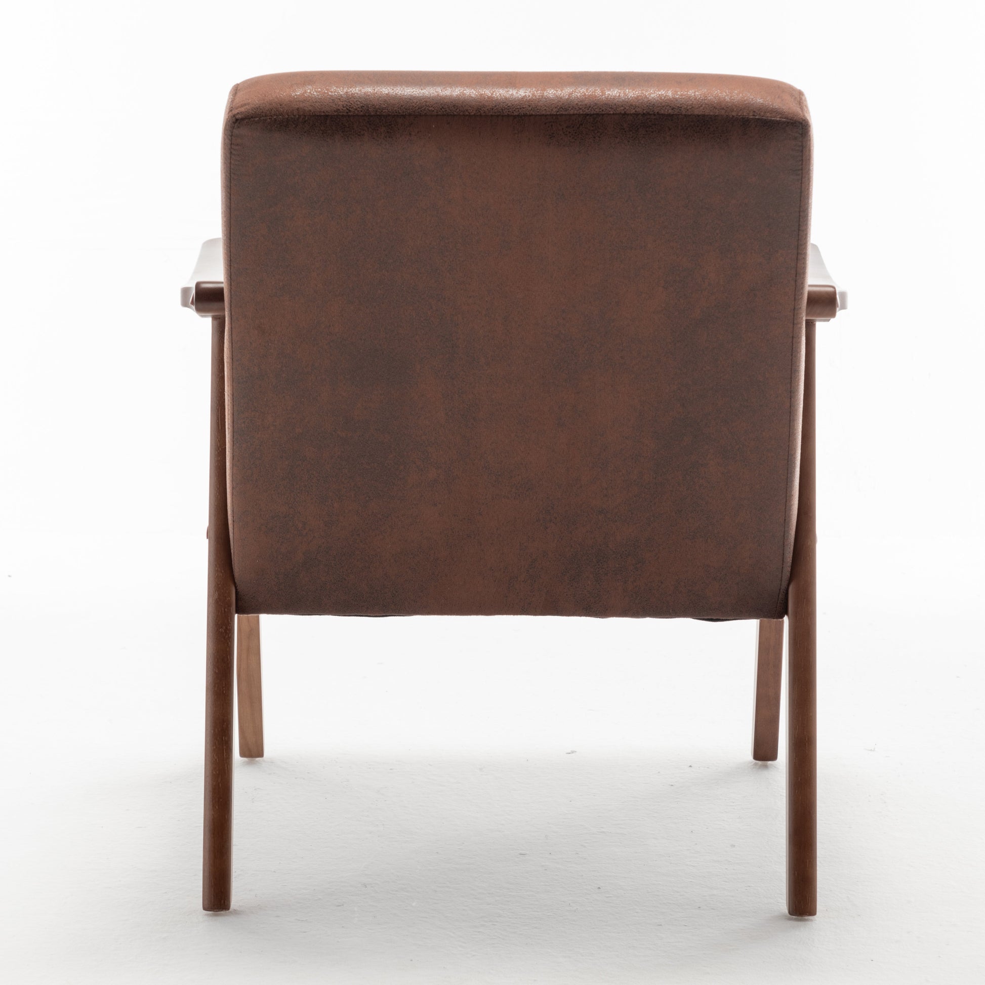 Medieval modern chair, solid wood frame living room chair, accent chair with ultra thick backrest - Korvel