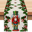 Christmas linen table flag walnut clip printed tablecloth holiday table decoration tablecloth tea flag pad - Korvel
