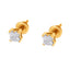 Boucles d'oreilles en diamant princesse en or jaune 10KT