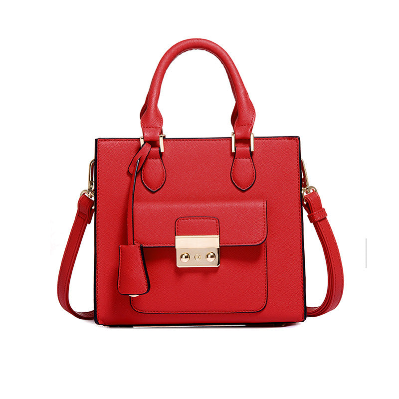 Women's Urban Minimalist Crossbody Handbag in Chinese Red