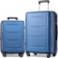 Expanable Spinner Wheel 2 Piece Luggage Set ABS Lightweight Suitcase with TSA Lock 20inch+28inch - Korvel