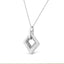 Collar con colgante en forma de cometa con acentos de diamante en plata esterlina .925
