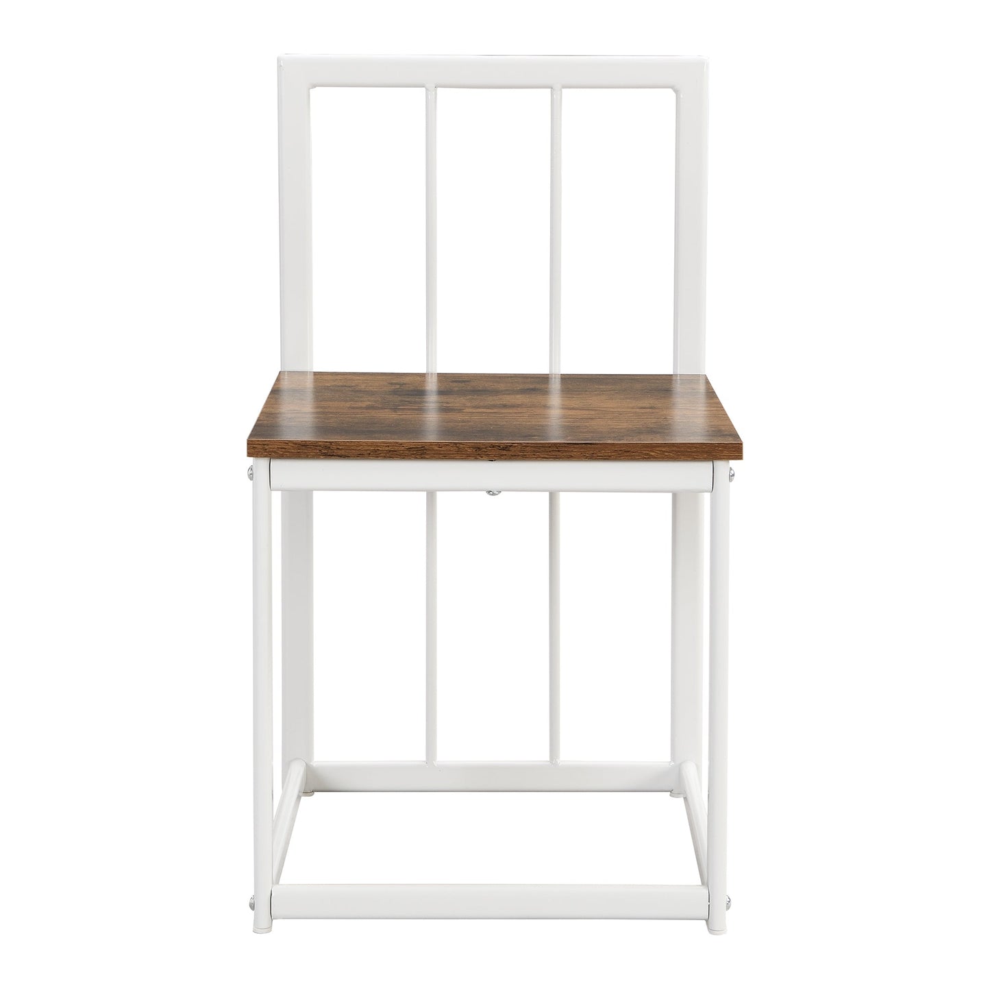 TOPMAX Modern 7-Piece Dining Table Set with Faux Marble Compact 55Inch Kitchen Table Set for 6  White+Cherry - Korvel