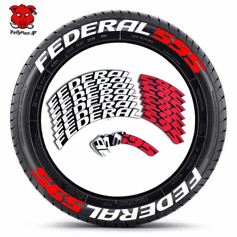 [One-piece set] Tire letter sticker one-piece set One-piece set Suitable for 4 tires No accessories included - Korvel