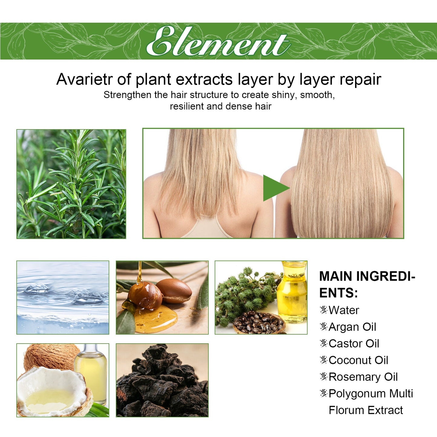 Aceite Esencial para el Cuidado del Cabello - Hidratante y Protector