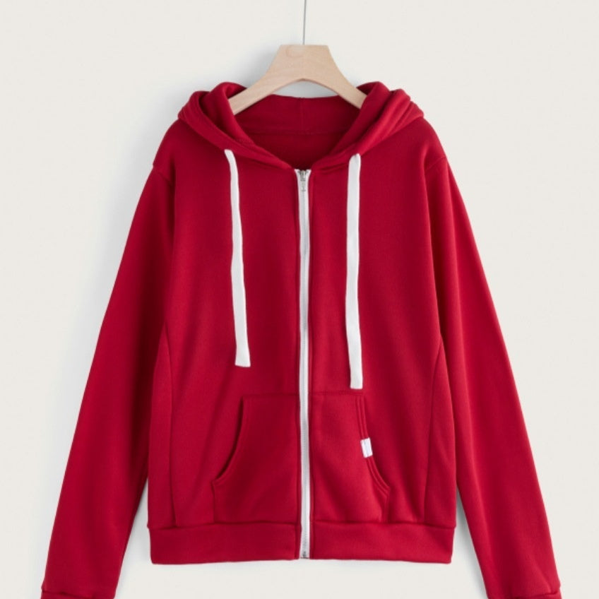 Cárdigan Deportivo Casual para Mujeres con Capucha y Cremallera