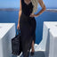 Slit Openwork V-Neck Sleeveless Cover Up - Korvel