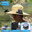 Sombrero de sol para hombres con ventilador incorporado para protección UV
