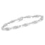 Pulsera de eslabones en forma de ola de diamantes de plata esterlina .925 - 1.48 Cttw
