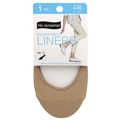 No Nonsense Microfiber High Nude Footie Socks