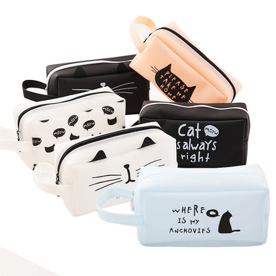 New Cat's Kingdom Pencil Bag Cartoon Cat Student Pencil Case Large Capacity Creative Stationery Box Pencil Bag - Korvel