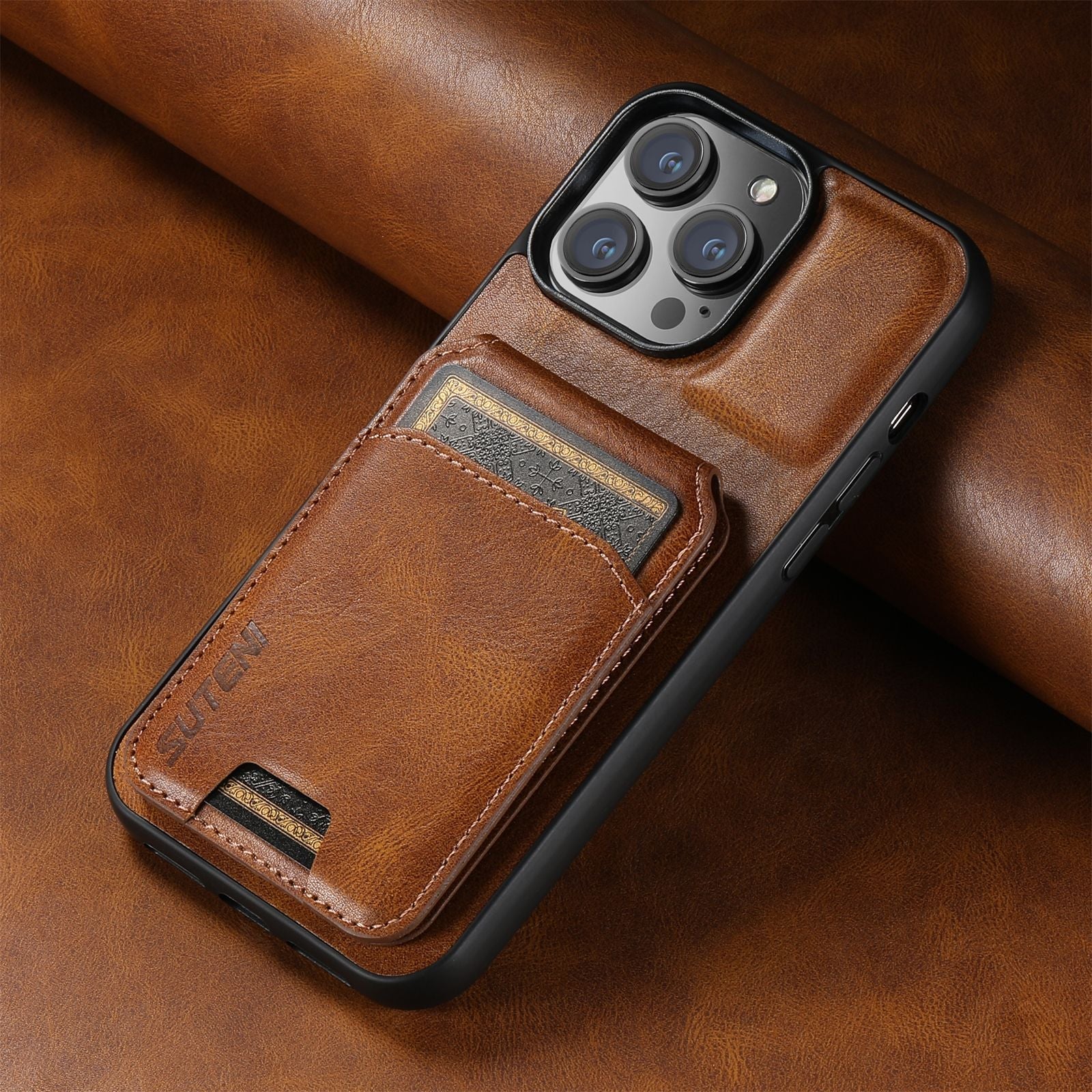 Applicable to iPhone16Plus Apple 14 card slot mobile phone case - Korvel