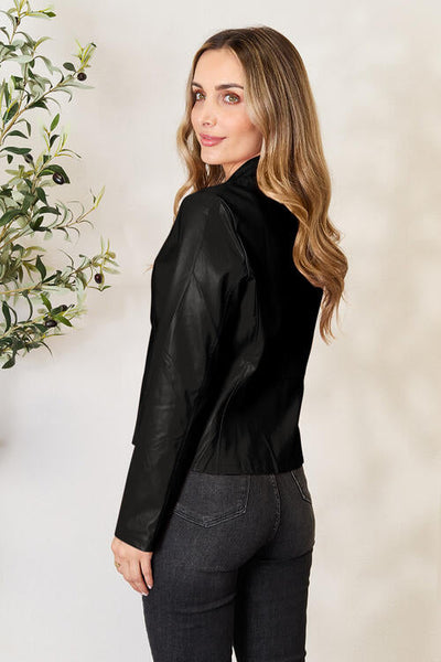 Chaqueta con Cierre de Cuello Clásico para Mujeres