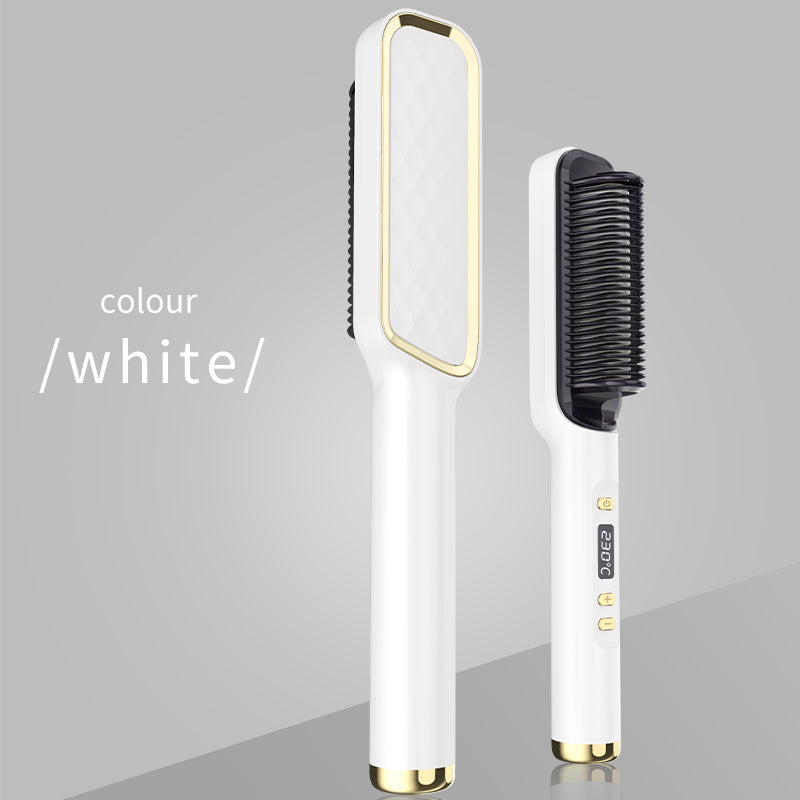 Straight Hair Comb, Lcd, Household Negative Ion Lazy Person Curling Stick, Dual Purpose Hair Salon, Electric Hair Straightener - Korvel