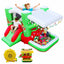 Christmas Jump 'n Slide Inflatable Bouncer for Kids Complete Setup with Blower - 80" x 91" Play Area - 55" Tall - Korvel