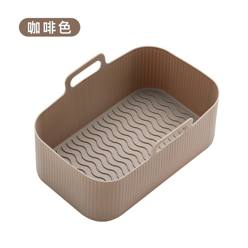 Air fryer thickened silicone pad barbecue plates ovens microwave ovens insulation rectangular trays - Korvel