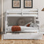Wood Twin over Full Bunk Bed with Twin Size Trundle  White - Korvel