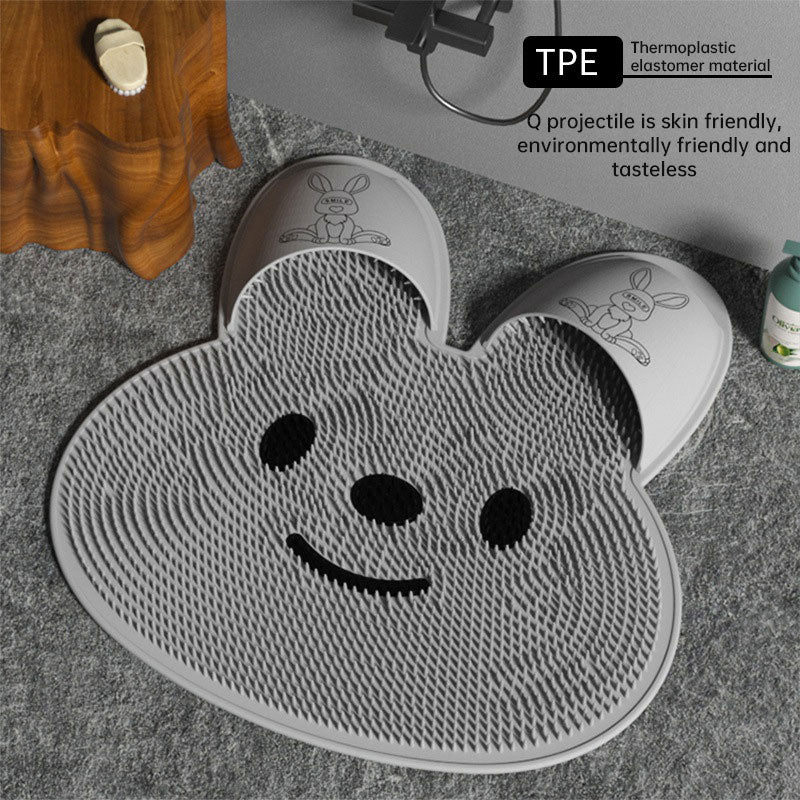 Tapis de bain en silicone antidérapant avec fonctionnalités de massage
