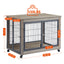 Table d'appoint pour chien de style mobilier sur roues