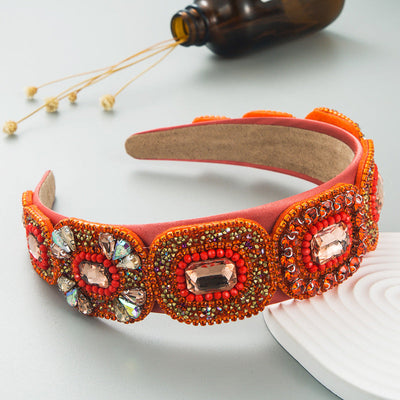 Hair Hoop Fashion New Bright Crystal Baroque Hair Band Hair Cave High Quality Small Fragrance Head Hoop Hair Accessories - Korvel