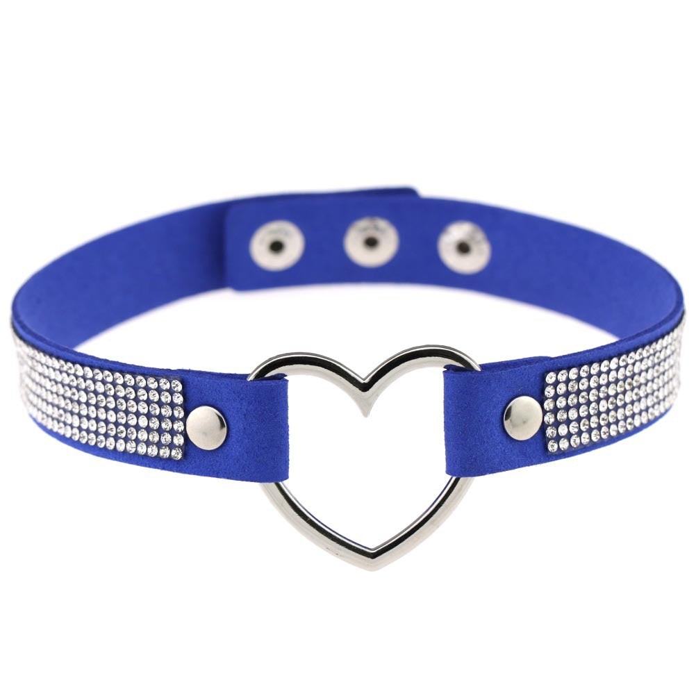 Collar de Rhinestone en Forma de Corazón Harajuku