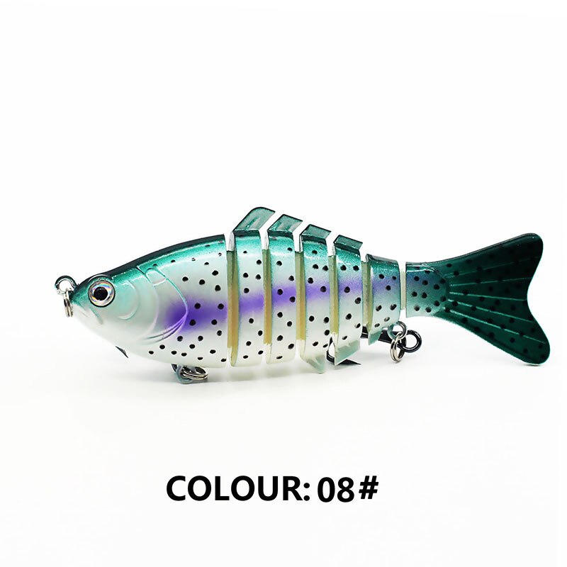 Multi Jointed Fishing Lure Sinking Artificial Wobbler Bait Hard Bait Swimbait 10cm/15.7g Fishing Tackle 7 Sections Crankbait - Korvel
