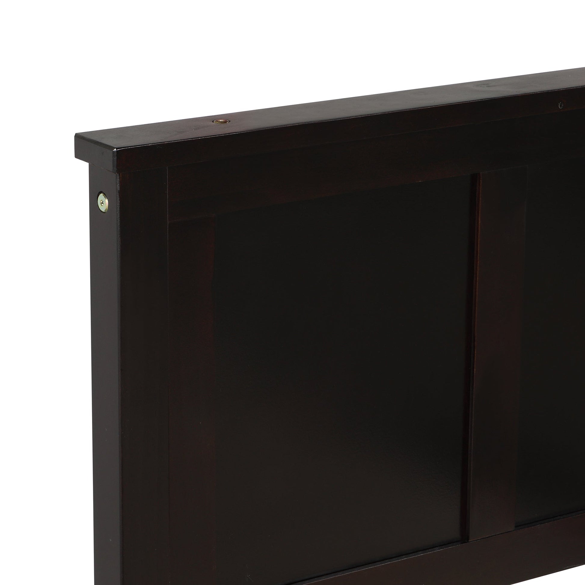 Platform Storage Bed  2 drawers with wheels  Twin Size Frame  Espresso - Korvel