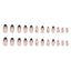 Sweet cool black French flash gold powder almond nails European and American fake nails removable nail pieces - Korvel