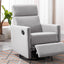 Chaise à bascule rembourrée moderne pour nursery - Gris