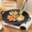 Outdoor Camping Domestic Barbecue Pan Korean Style Round Portable General Purpose Fried Egg Pan Iron Plate Barbecue Pan - Korvel