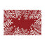 Christmas tree bell print placemat red striped plaid linen table mat Christmas party decoration insulation mat - Korvel