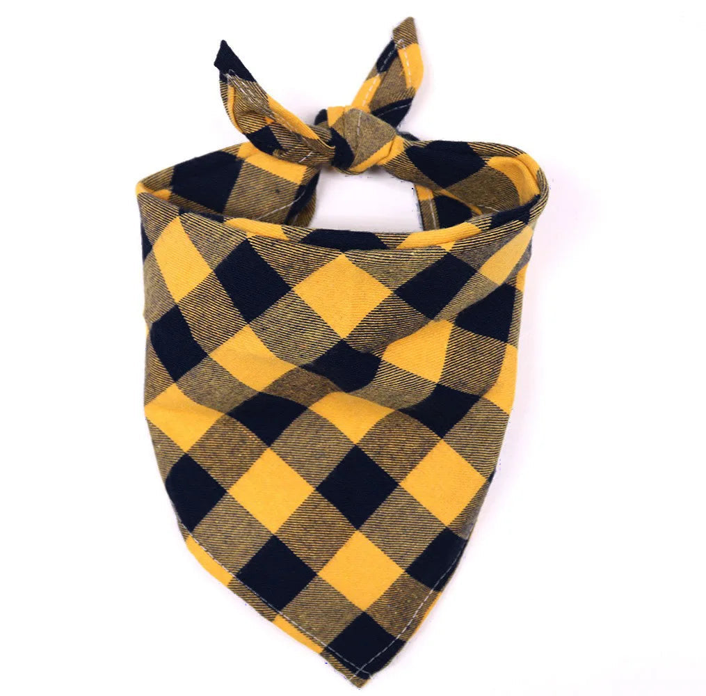 Bandanas de Perro de Cuadro de Algodón Premium - Accesorios Elegantes para Mascotas