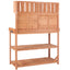 65" Large Wooden Farmhouse Rustic Outdoor Potting Bench Table Garden Potting Bench with 4 Storage Shelves and Side Hook,Natural - Korvel