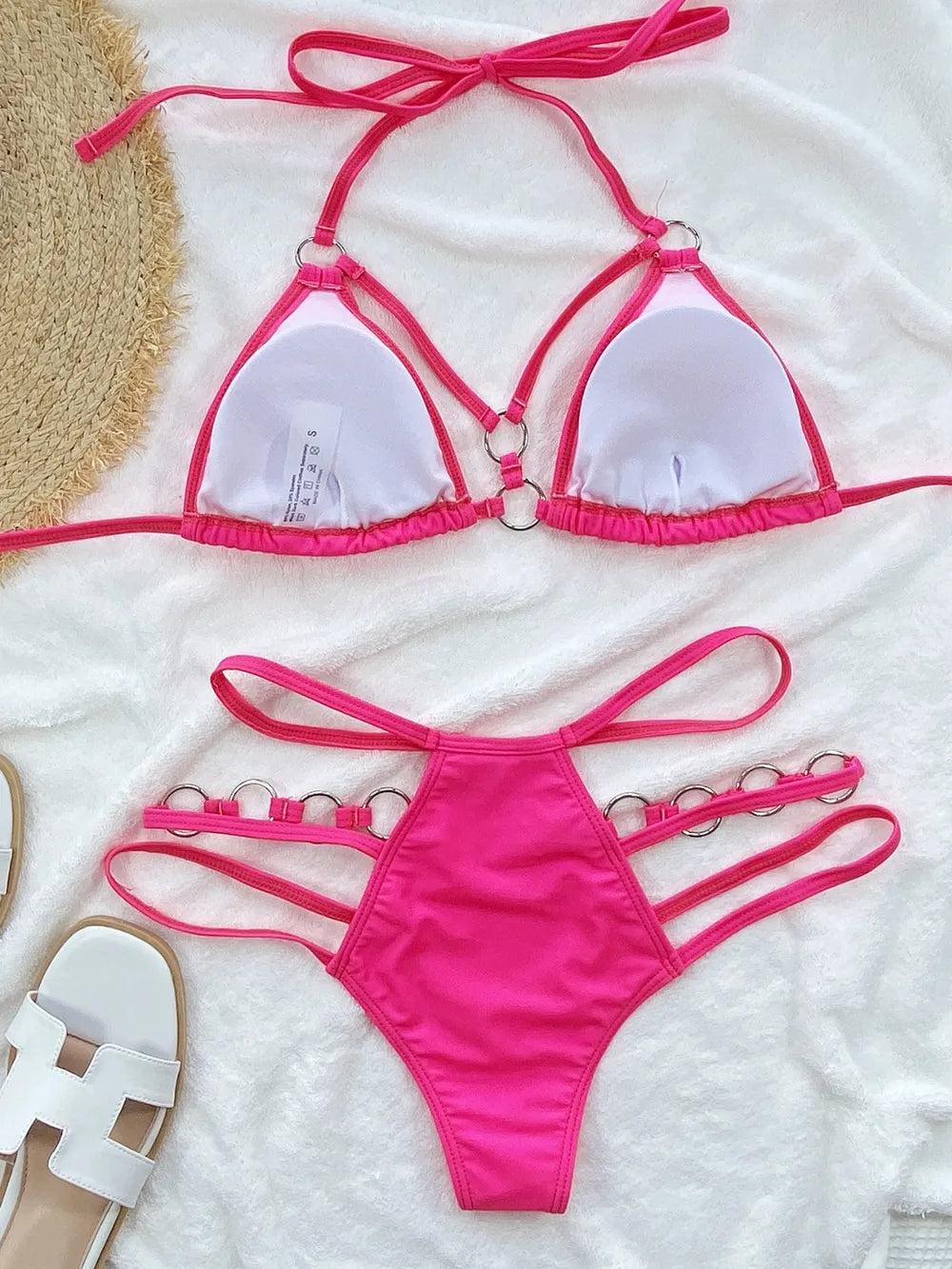 Cutout Halter Neck Two-Piece Bikini Set - Korvel