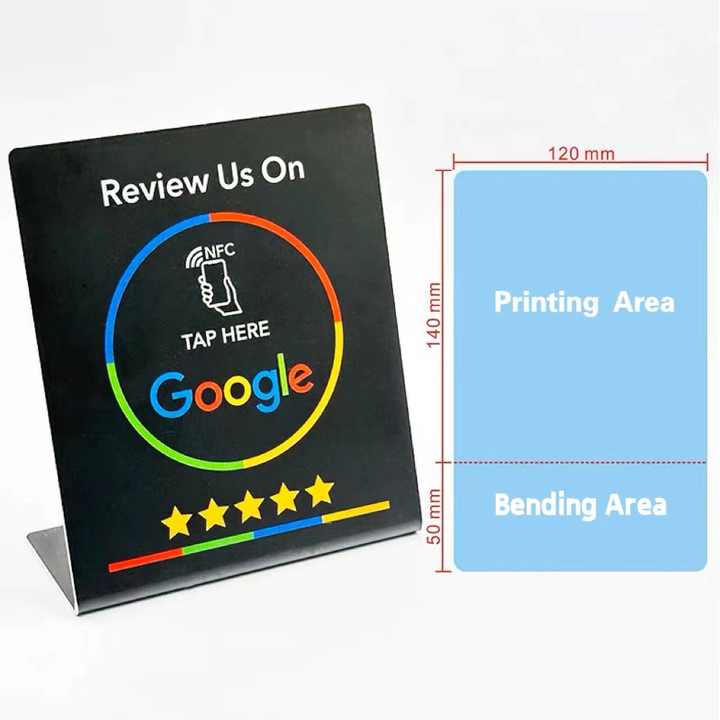 Google comment card NFC standing card NTAG213URL written into Apple Android phone touch NFC review card - Korvel
