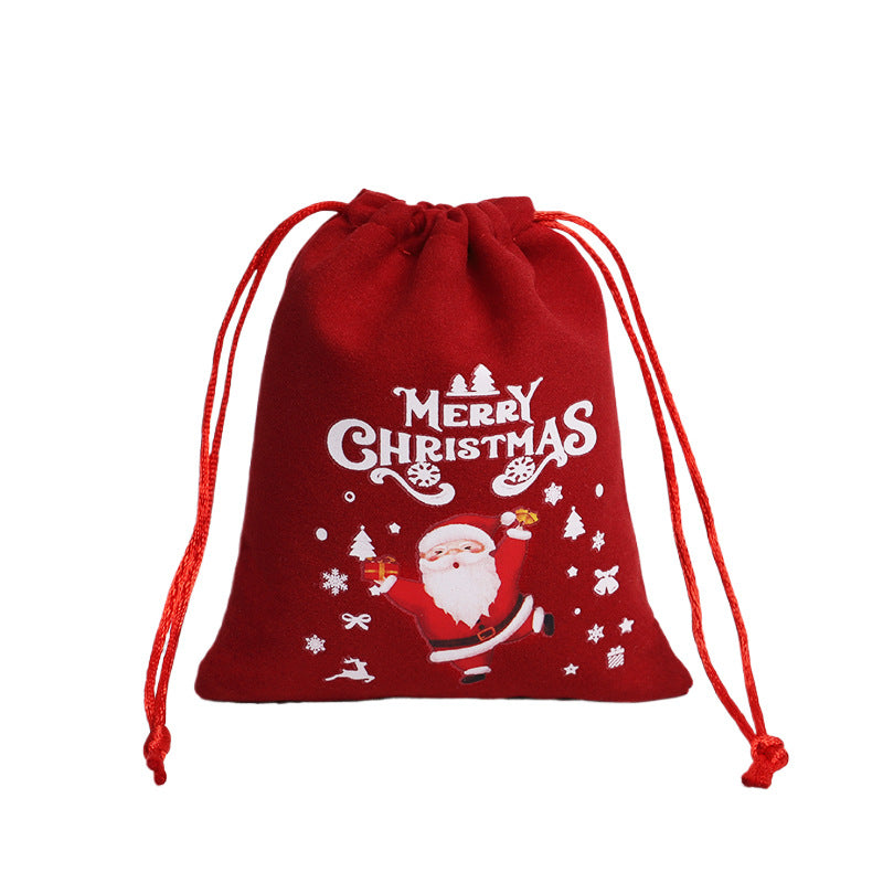 Christmas Gift Velvet/linen Drawstring Bags Bracelet Jewelry Candy Packaging Bags - Korvel