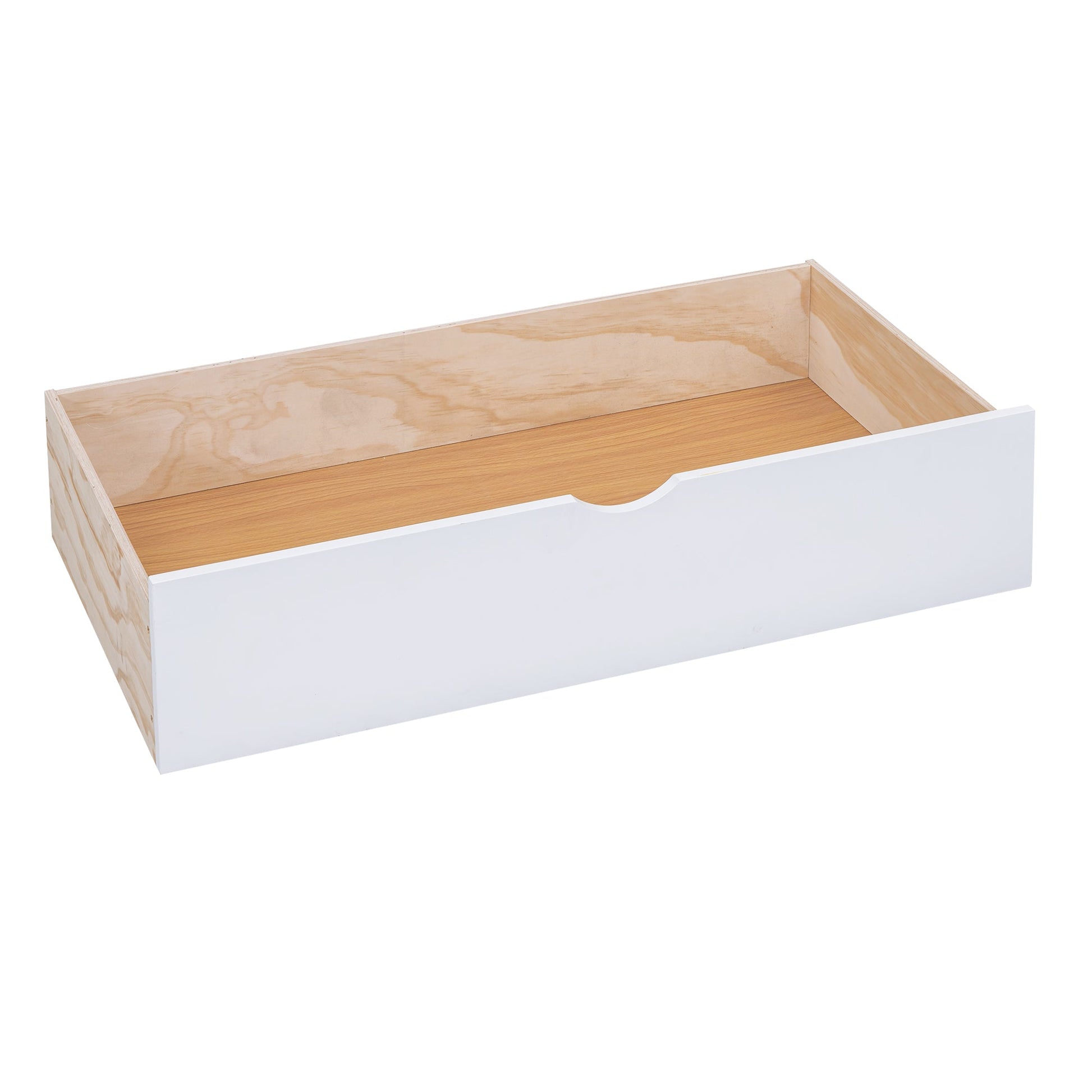 Wood Queen Size Platform Bed with Storage Headboard  Shelves and 4 Drawers  White - Korvel