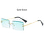 Trendy Men Women Summer Rimless Sunglasses Fashion Small Rectangle Sun Glasses Traveling Style UV400 Shades Eyewear - Korvel