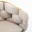 Luxury modern simple leisure velvet single sofa chair bedroom manicure table back chair beige - Korvel