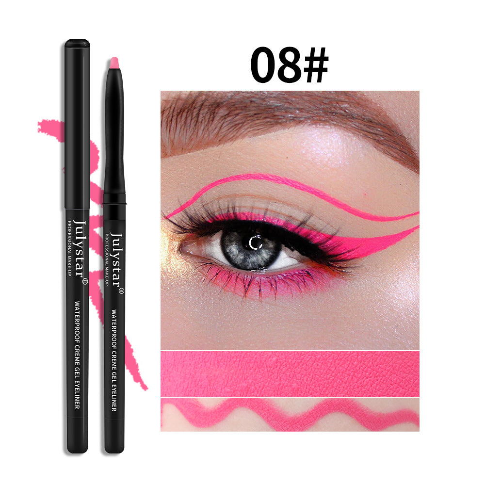 White Eyeliner Pencil Color Eyeliner Cream Not Easy To Smudge Waterproof Oil-Proof Slim Eyeliner Gel Pencil - Korvel