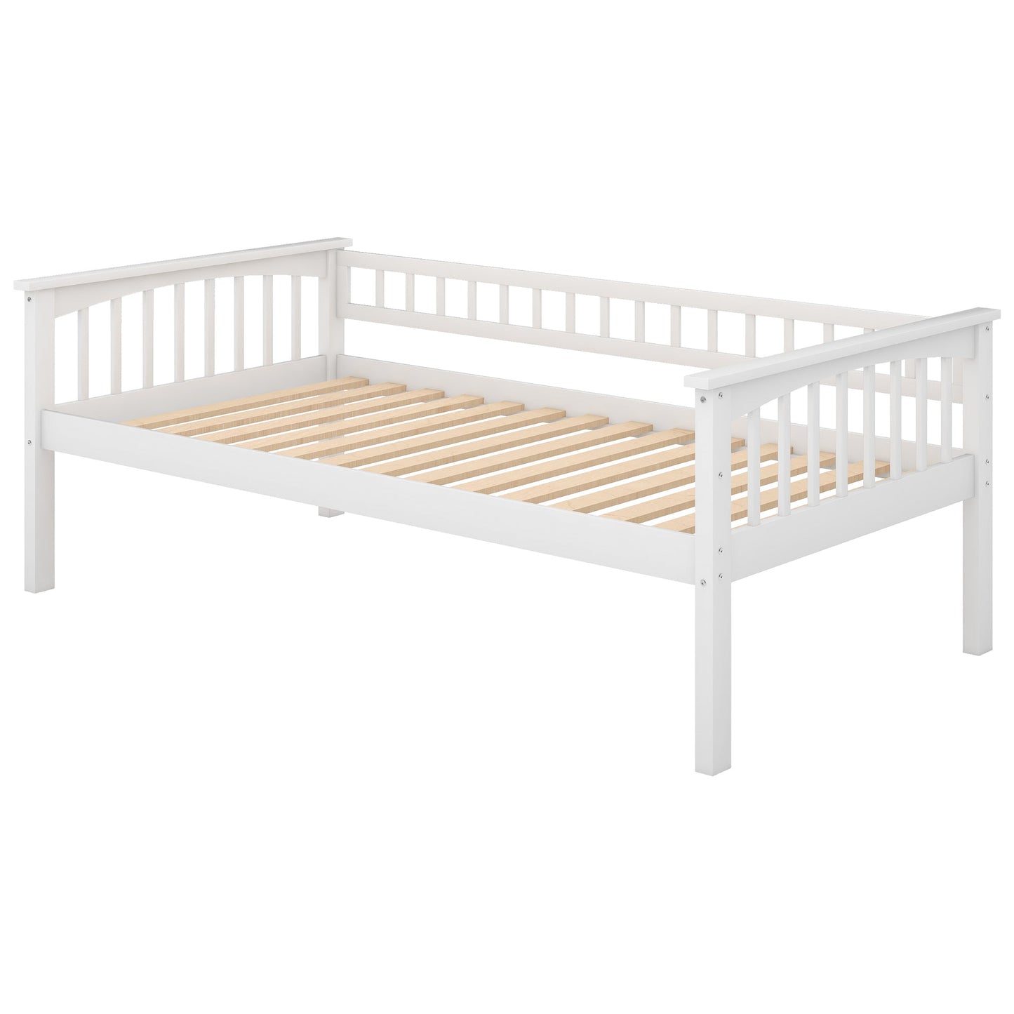 Cama litera de dos camas individuales con cajones - Blanca convertible