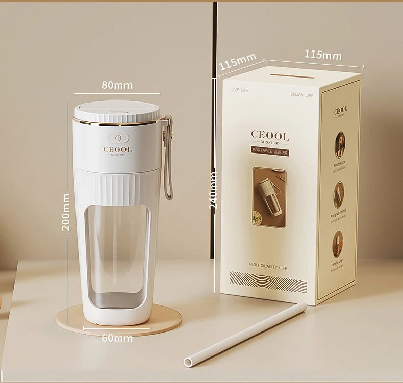 Extractor portátil inalámbrico de 340ML con popote